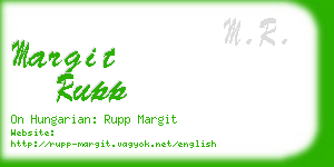 margit rupp business card